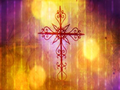 Gold And Purple Cross