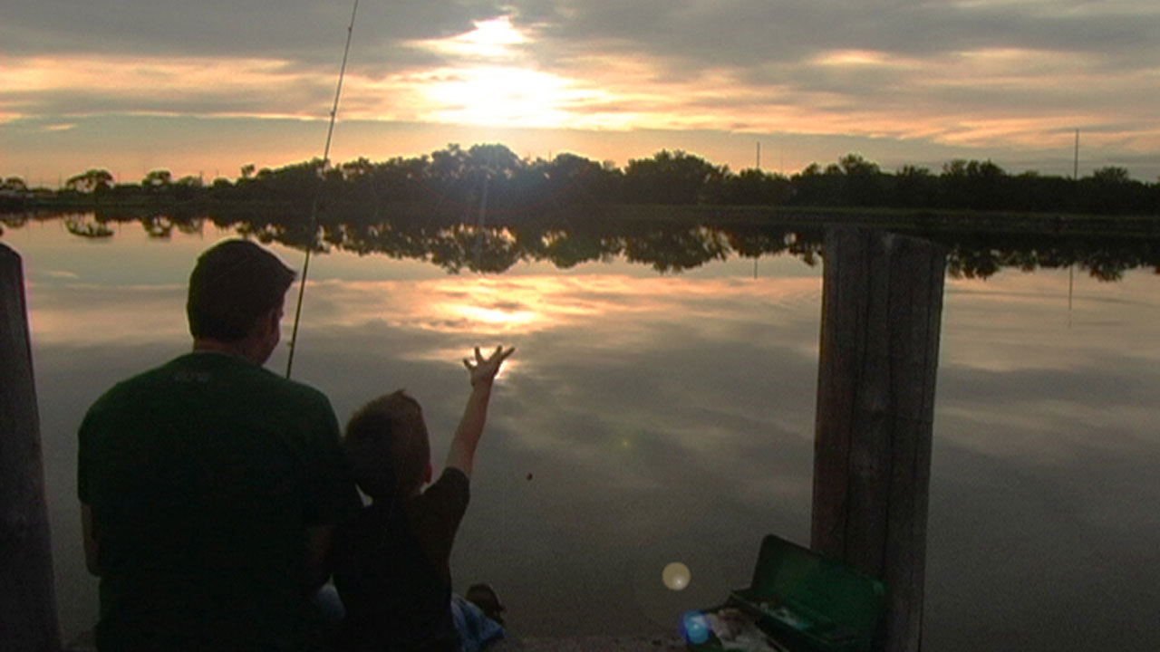 Father And Son Fishing