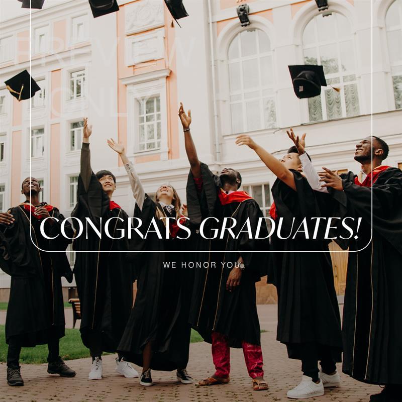 Congrats Grads Social Graphic Title