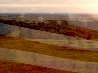 Flowing Flag Aerial