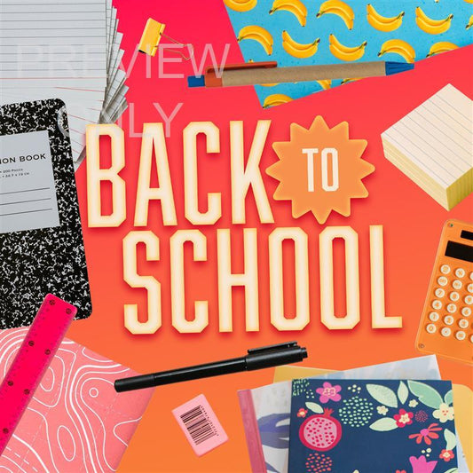 Back To School Collage Elements Square