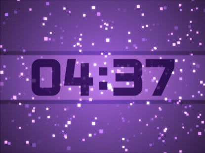 Purple Particle Squares Countdown