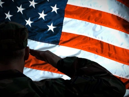 Soldier Salutes Us Flag Loop