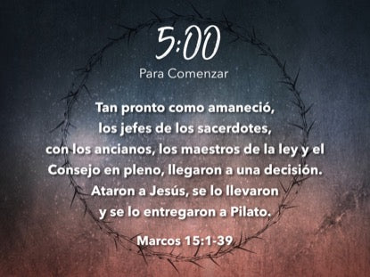 Good Friday Thorns Scripture Countdown - Spanish