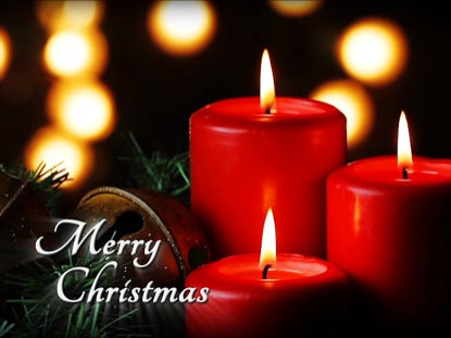 Red Candles Merry Christmas