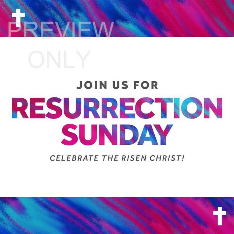Colorful Easter Resurrection Sunday
