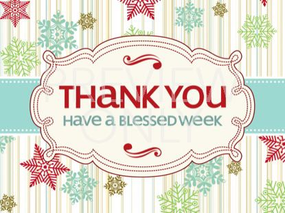 Vintage Holiday Thank You