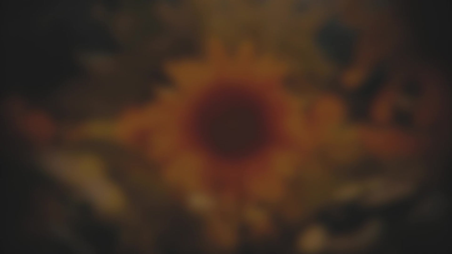 Vintage Sunflowers Close Blur