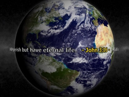 Blue Marble John 3:16 Center