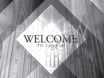 Grayscale Cathedral Welcome