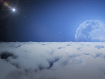 Flying Over Clouds Night