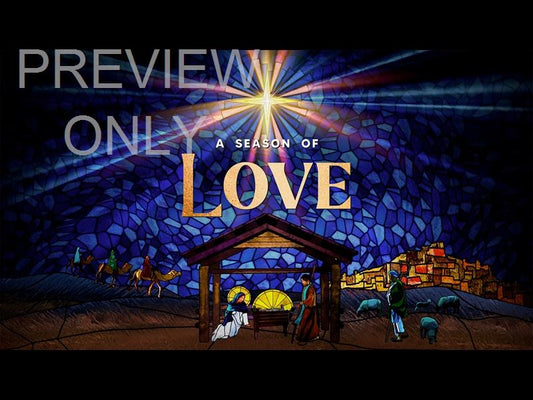 Christmas Stained Glass Love Still
