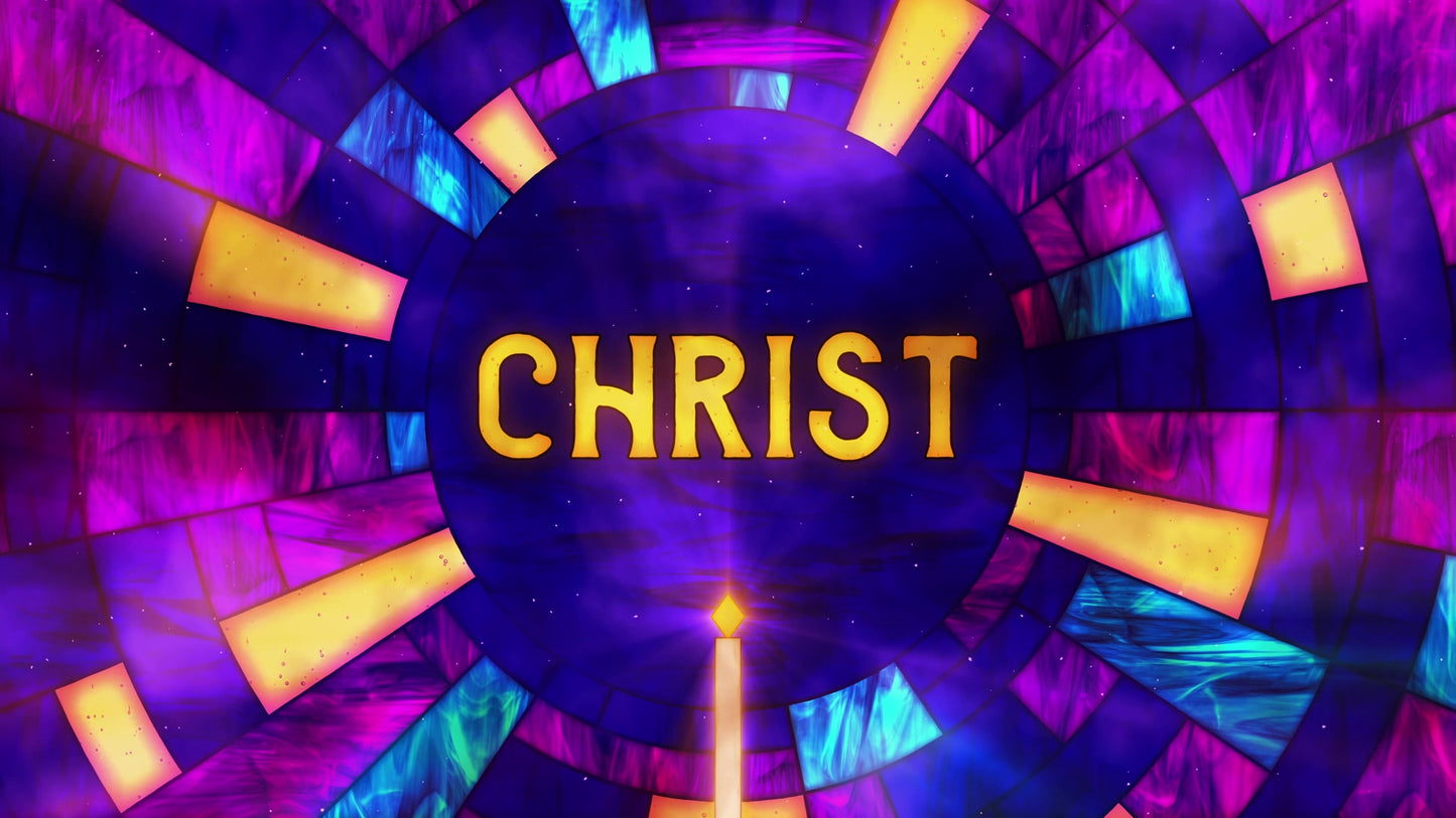 Stained Glass Christmas Advent Christ Still