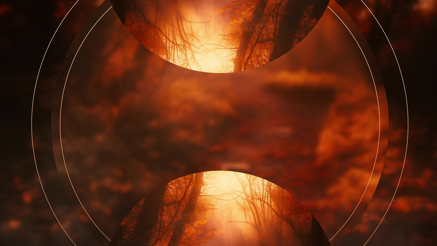 Autumn Path 3 Orbs Still
