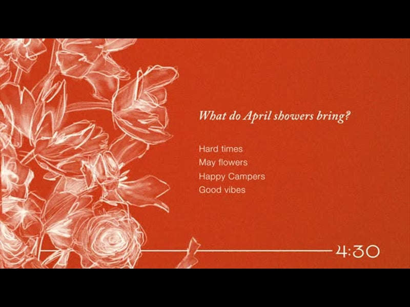 Floral Sketch Trivia Countdown 02