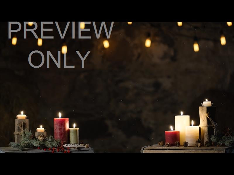 Rustic Christmas Candles Wide Still