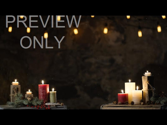 Rustic Christmas Candles Wide Still