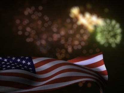 Usa Flag Fireworks Night