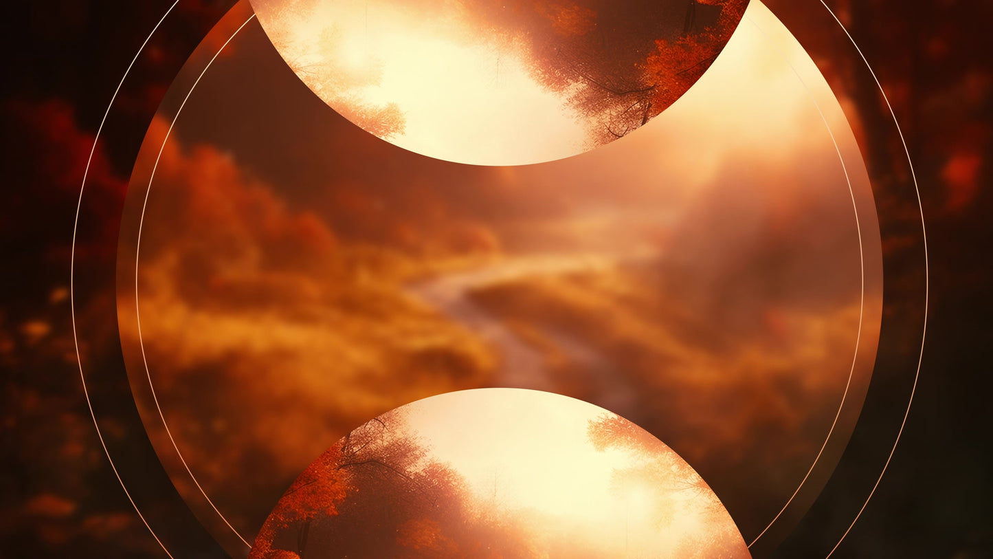 Autumn Path 7 Orbs Still