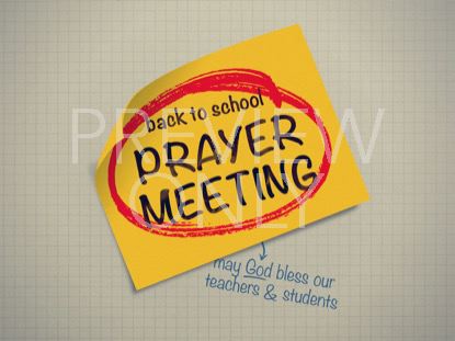 Back To School Prayer Meeting