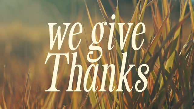 The Grass We Give Thanks