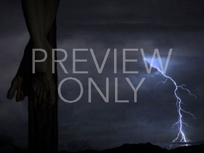 Crucified Feet Lightning Storm