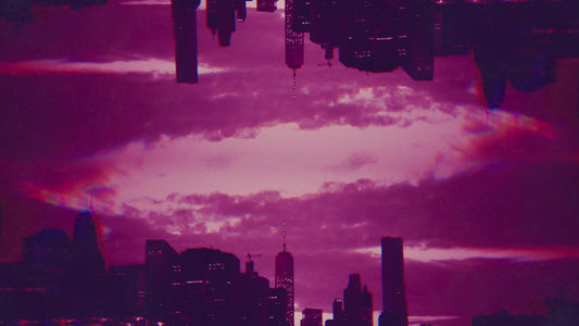 Cityscapes Purple Mirror Still