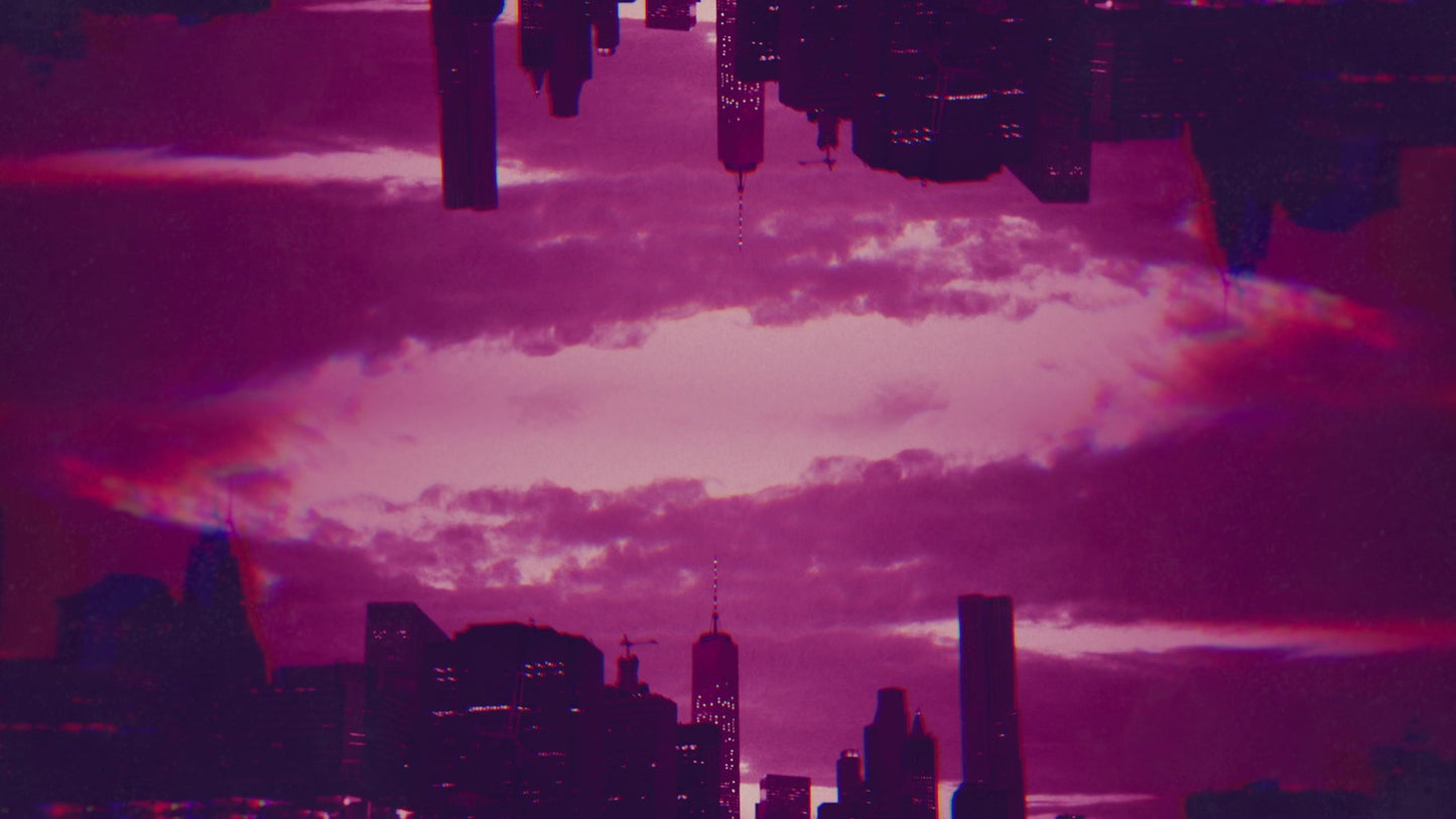 Cityscapes Purple Mirror