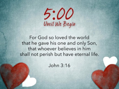 Valentines Hearts Scripture Countdown