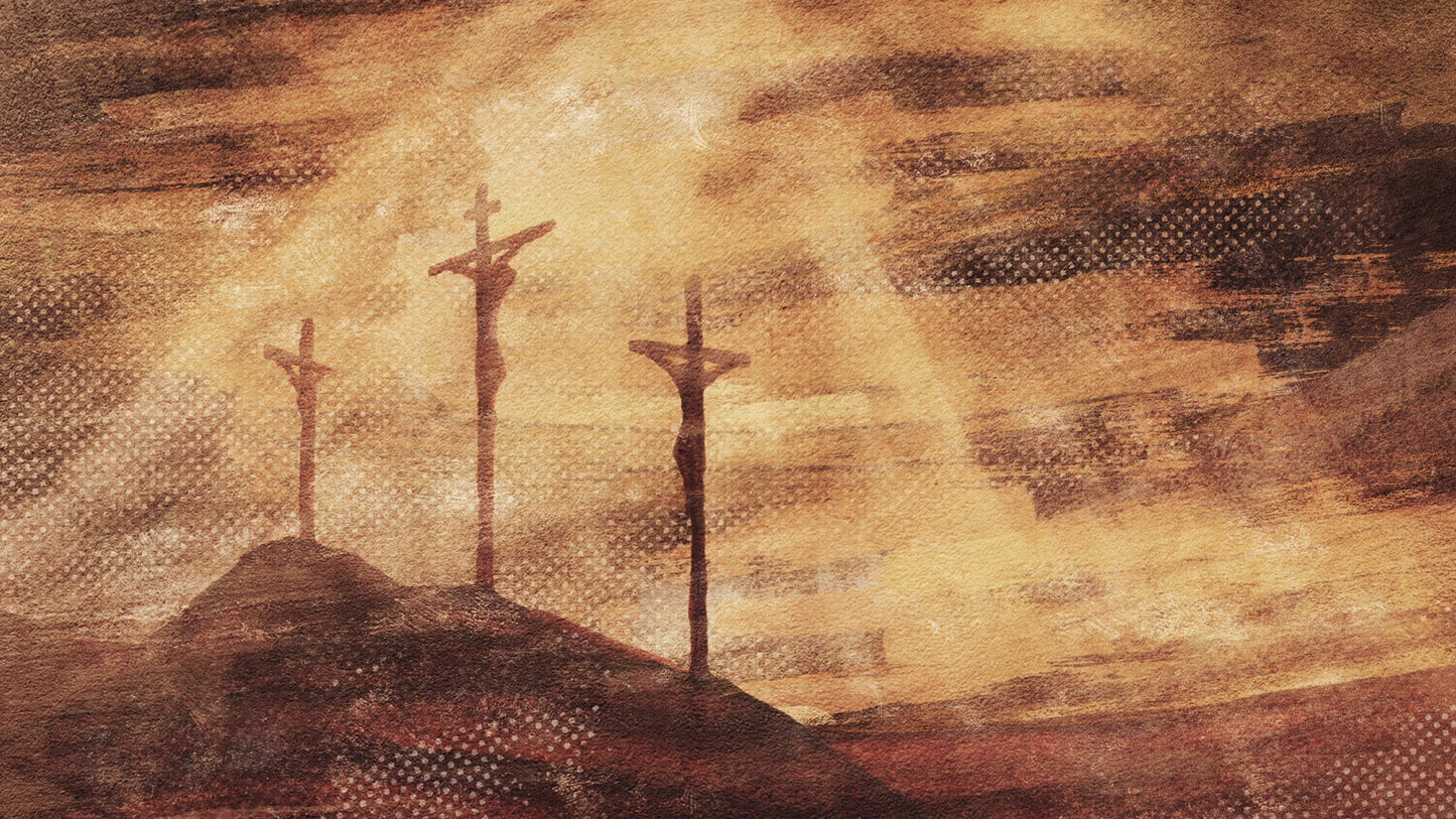 Easter Brush Crosses Gold