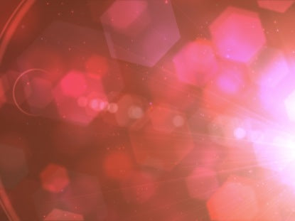 Glowing Hexagon Flare Red