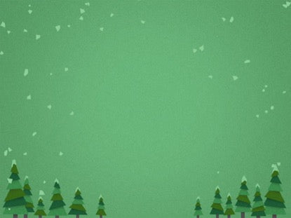 Snowy Trees Green