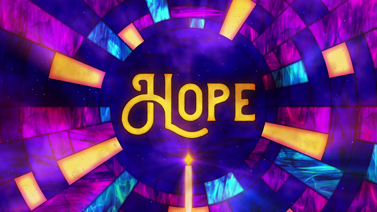 Stained Glass Christmas Advent Hope