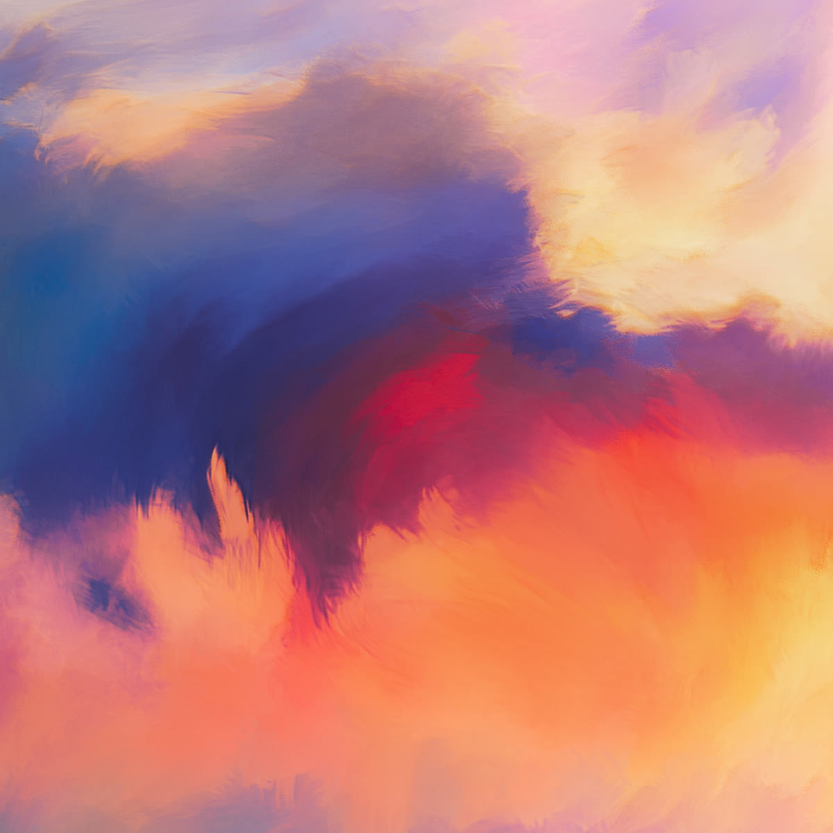 Painted Easter Sunday Blank Social