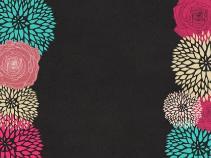 Floral Valentine Black