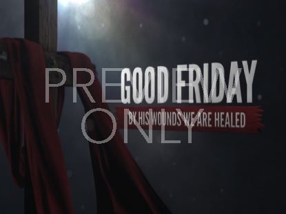 Good Friday Cross Fabric Text