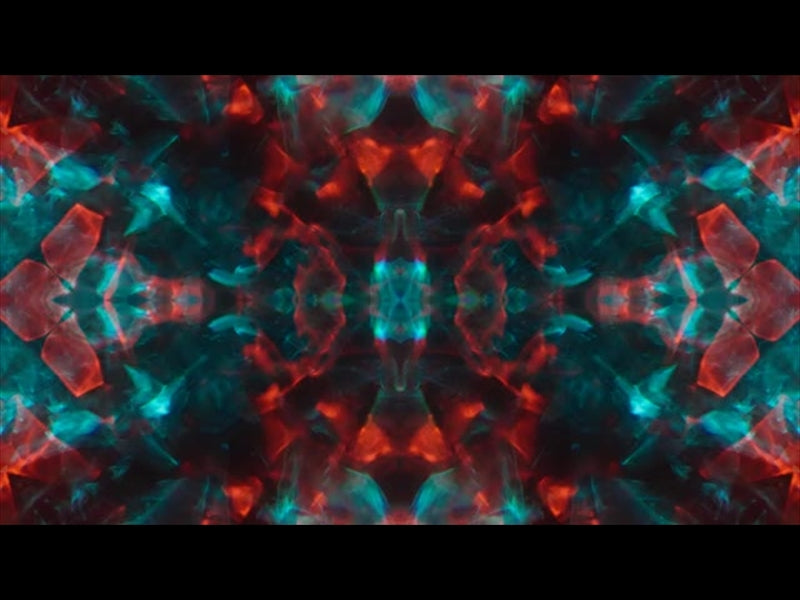 Diffraction Red Blue Kaleidoscope