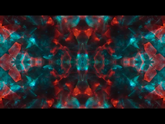 Diffraction Red Blue Kaleidoscope