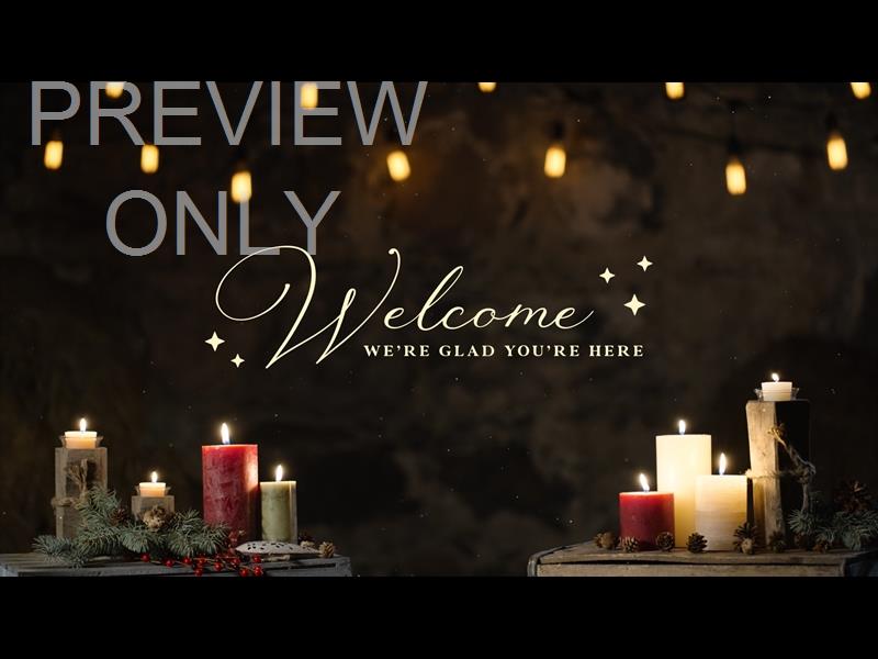 Rustic Christmas Welcome Still