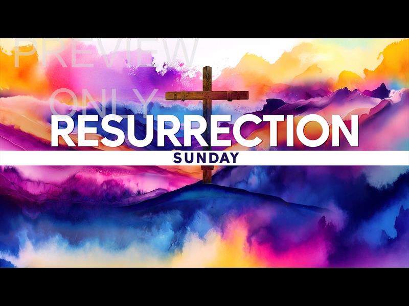 Easter Color Resurrection Sunday Title Still