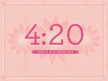 Pink Flowers Countdown