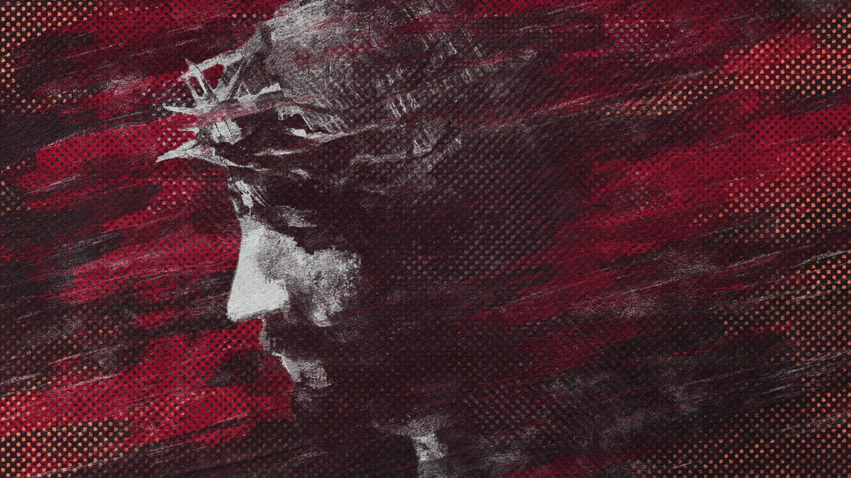 Easter Brush Jesus Profile Dramatic