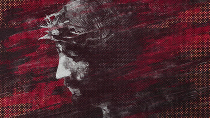 Easter Brush Jesus Profile Dramatic