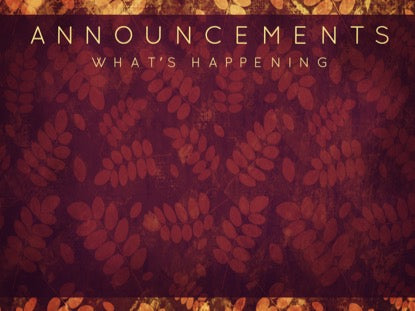 Thanksgiving Gratitude Announcements Motion