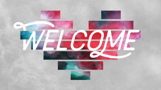 Geo Clouds Heart Welcome