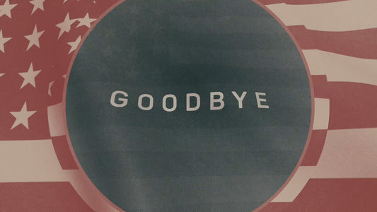 Vintage Waving American Flag Closing