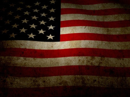 Us Flag With Grunge Texture