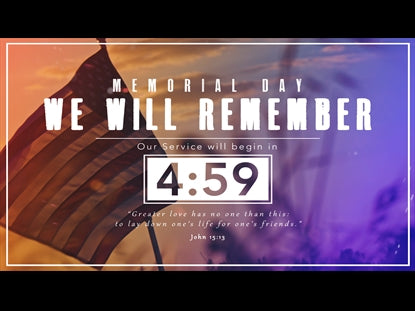 We Will Remember Countdown