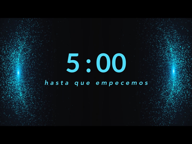 Cuenta Atras De Particulas Azules
