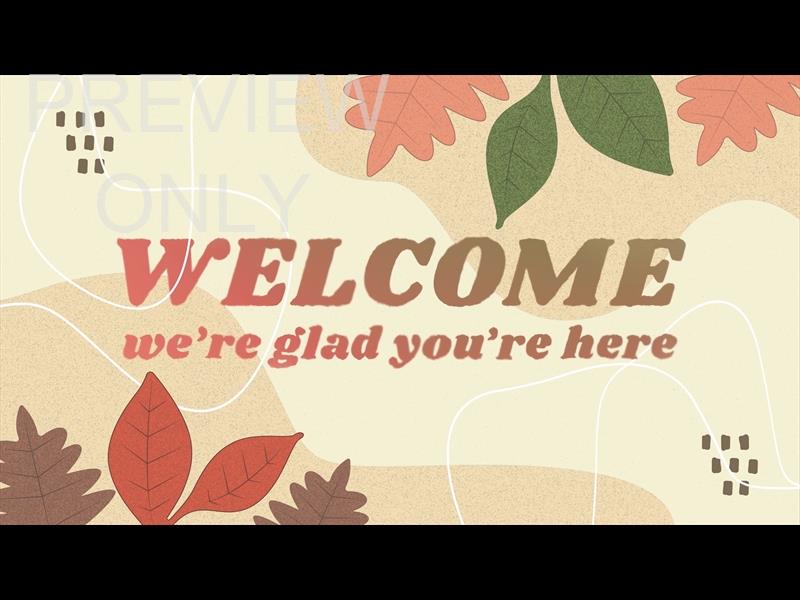 Fall Leaves Welcome Still